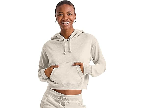 Hanes Women Originals Pullover Cropped Hoodie