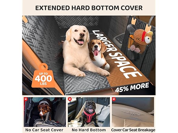 PROZAR Dog Car Seat Cover for Back Seat