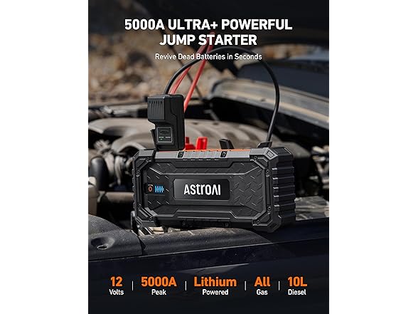 AstroAI S8 Ultra+ 5000A Jump Starter