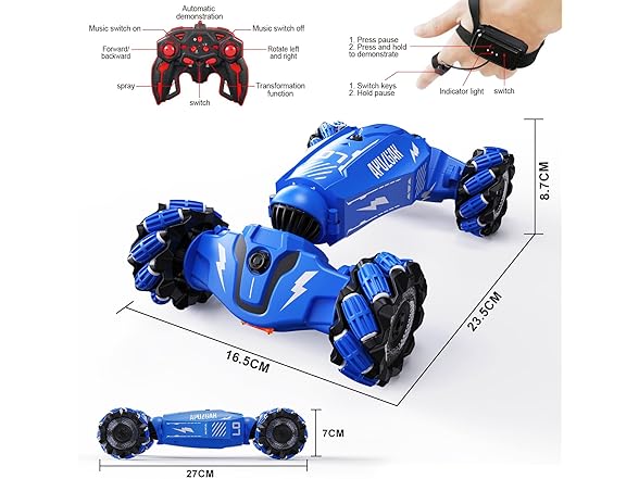 Hand Gesture RC Stunt Car