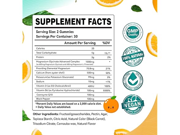 Magnesium Glycinate Gummies 1000mg