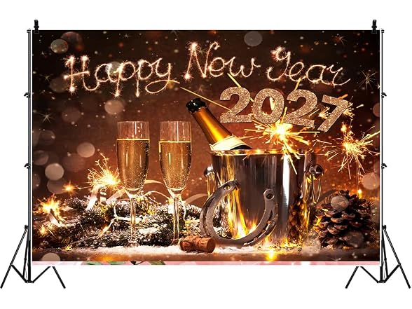 DORCEV 10x8ft Happy New Year 2027
