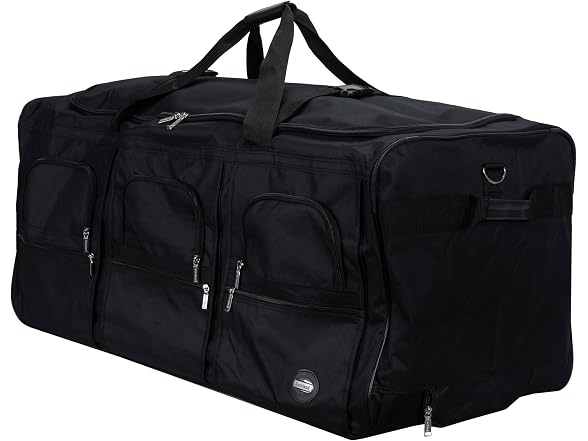Rockland Rolling Duffel Bag, Black, 40"