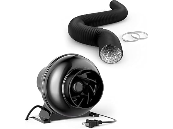 iPower Inline Duct Kit 4in 8ft