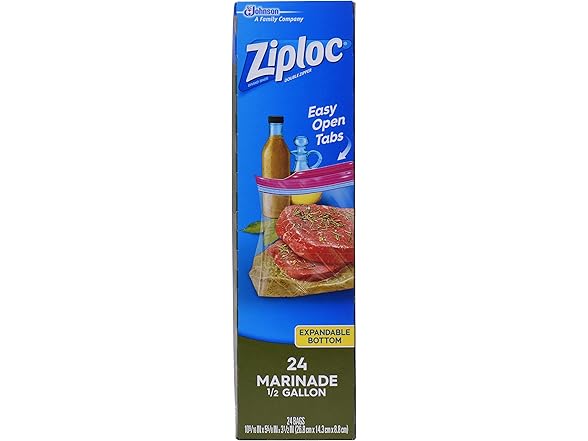 Ziploc Marinade Bags 24ct (3pk)