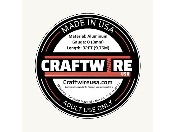 Red Bendable Craft Metal Wire - 8 Gauge -