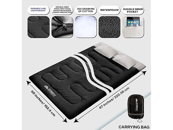 IFORREST Double Sleeping Bag for Adults