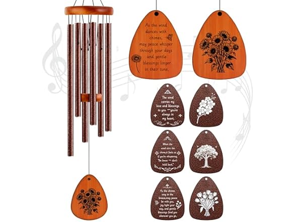 StellaRose W0582 Matte Textured brown Wind Chimesq