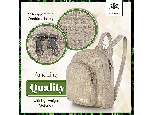 HEMPOLOGY HEMP Mini Backpack Beige