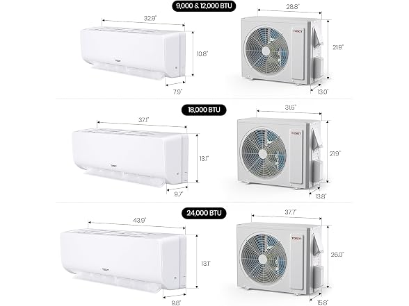 TOSOT Cosmo 12K BTU mini split AC, 230V