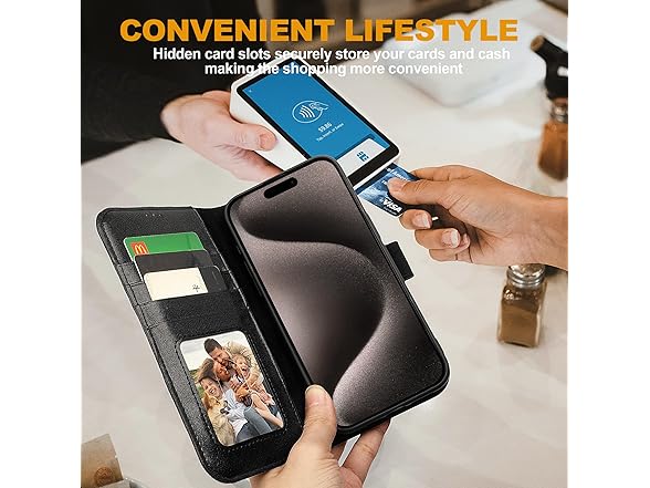 Hinpia Wallet Case for iPhone 15 Pro Max