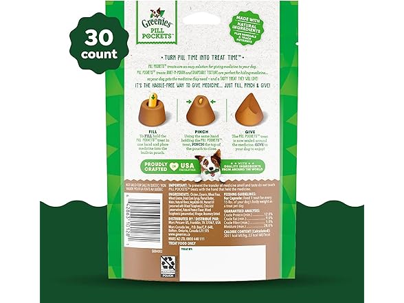 Greenies Pill Pockets for Dogs Large Size, 7.9 oz