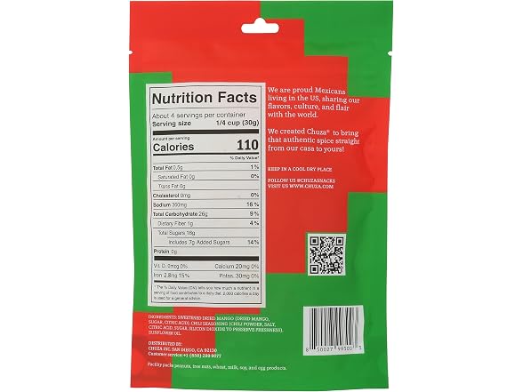 Chuza Spicy Dried Mango, 4.5 OZ
