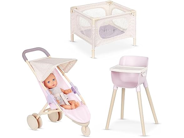 LullaBaby – 14-Inch Realistic Baby Doll & Accessory Bundle