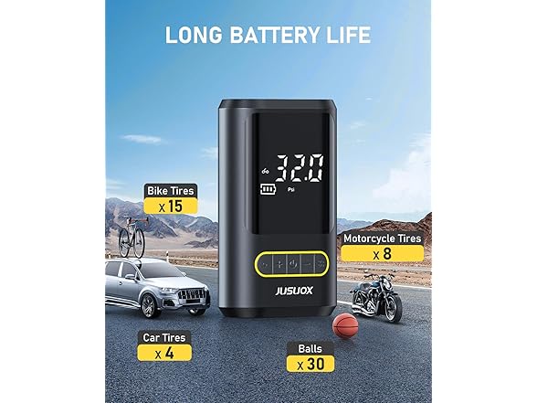 JUSUOX Tire Inflator Portable Air Compressor