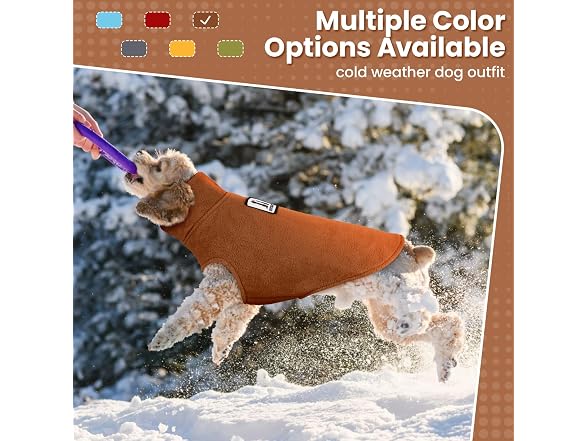 DENTRUN Reversible Dog Winter Coat, Windproof