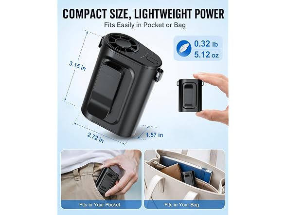 Luienao Portable Waist Fan