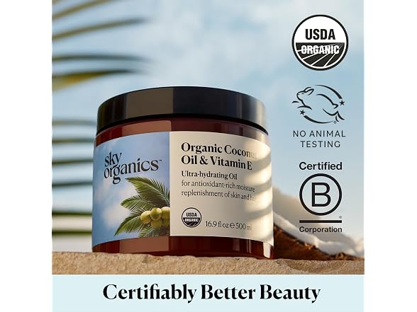 Sky Organics Coconut Oil and Vitamin E 16.9 oz