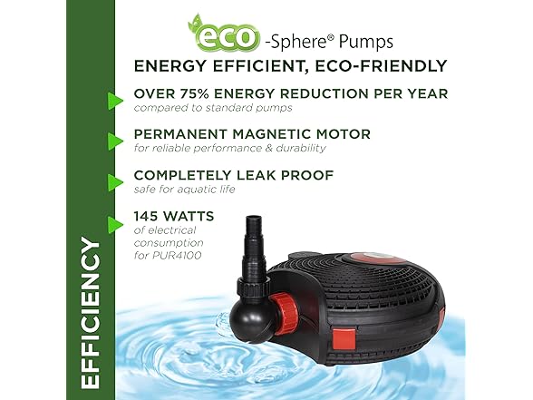 Alpine 4100GPH Pond Pump, 33 ft Cord