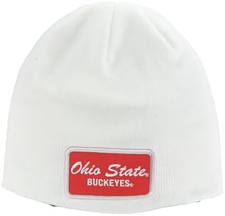 ZHATS Standard NCAA Officially Licensed Beanie Edge Patch Brick White