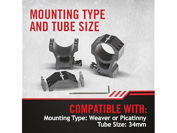 Sightmark Mounting Rings (Fits 34mm)
