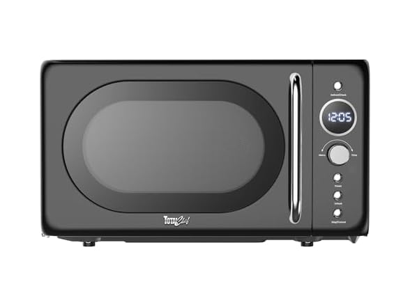 Total Chef Retro Microwave Oven | 20L 0.7 Cu Ft 700W | Black
