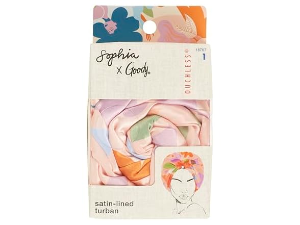 Goody X Sophia Yeshi Ouchless Satin Lined Hair Turban