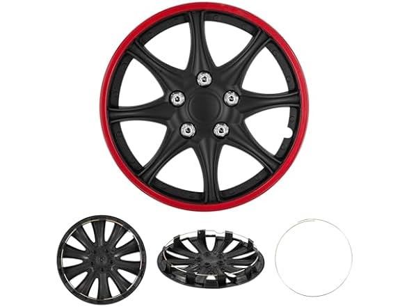 Cobra-Tek CBK-HP147-15-K 4PC Hubcaps Shadow Black (15”)