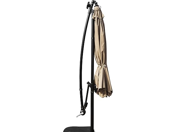 LeisureMod 10Ft Cantilever Umbrella w/ LEDs