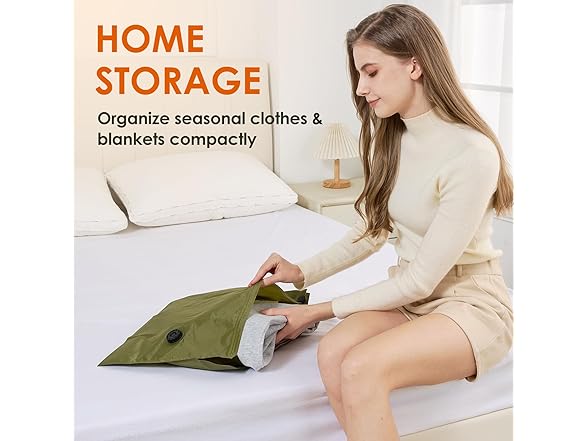 (4 Pack) Vacuum Storage Bags & Electric Pump