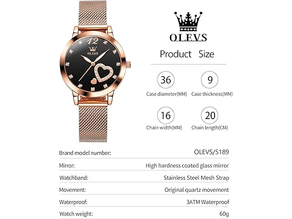 Classic OLEVS Ladies Quartz Wristwatch