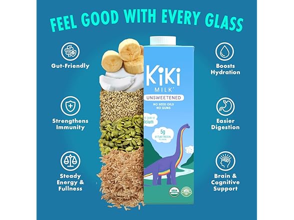 6PK Kiki Milk Plant Based Milk - Organic Unsweetened
