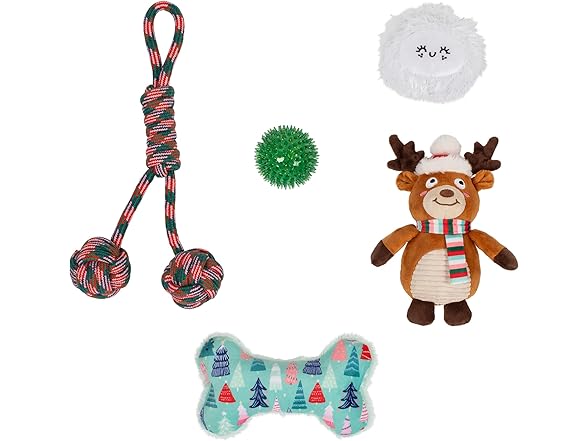 Fringe Studio Pet Toy, Happy Pawlidays Dog