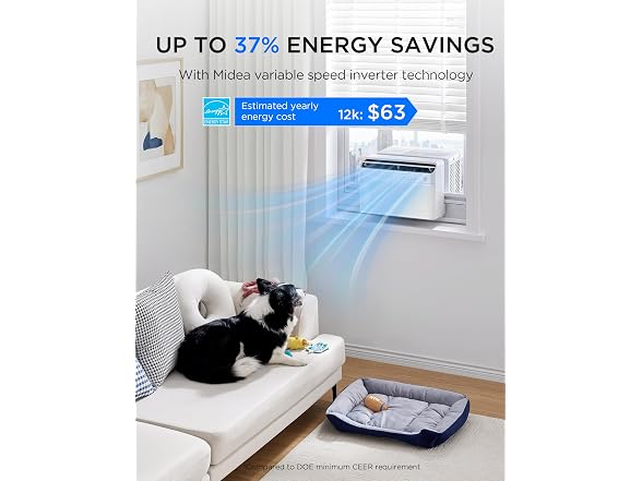 Midea 12000 BTU U-Shaped Smart Window AC 550 Sq Ft