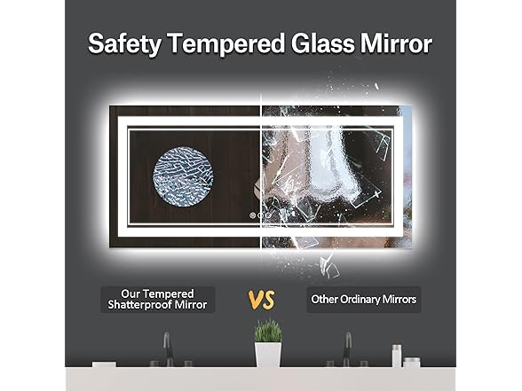 LED Bathroom Mirror with Front and Backlit