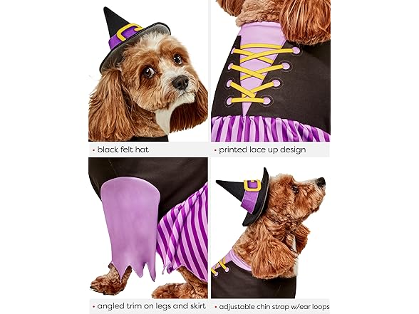 Rubies Witch Pet Costume for Dogs or Cats