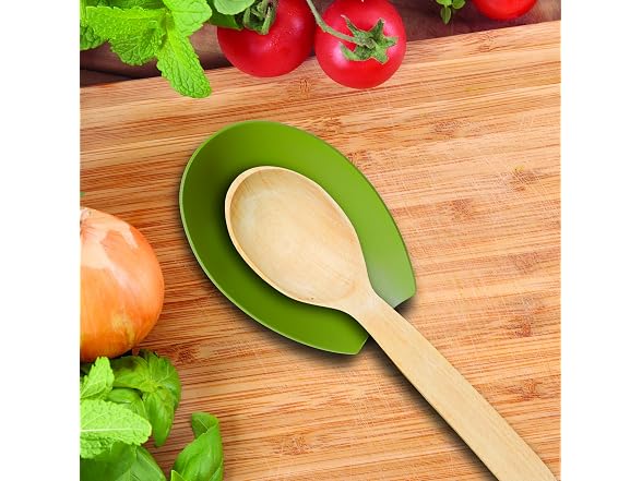 Oggi Spooner Stainless Steel Spoon Rest Olive