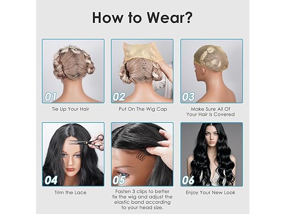 SHINLEA Black Wig for Women