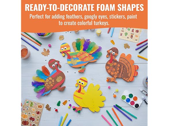Fun Express Jumbo Turkey Foam Shapes