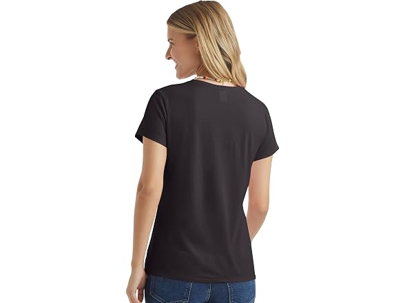 Hanes Women (S) Short Sleeve Graphic Tee Black