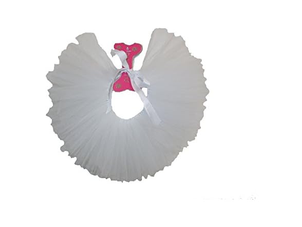 Pawpatu Handcrafted in USA White Tulle Tutu for Large Dogs