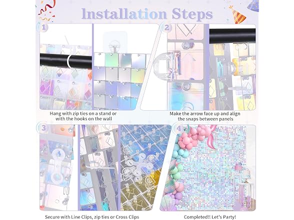 B-COOL Sequin Panels Shimmer Wall