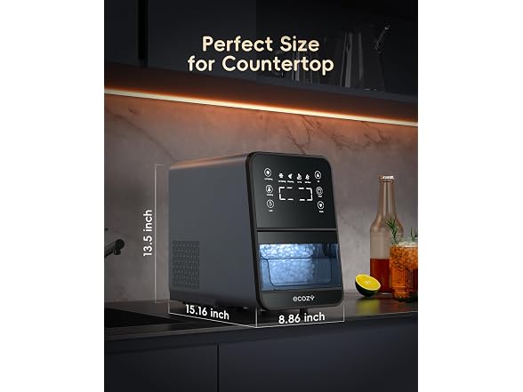 ecozy Nugget Ice Maker, Pebble Ice 40lb