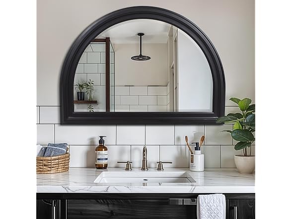 Howard Elliott Collection George Mirror, Rich Brown Lacquer Finish