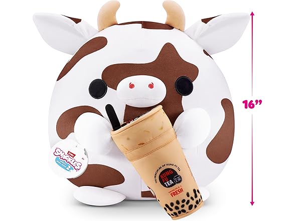 Snackles Series 2 16" Cow&Kung Fu Tea Bubble Tea