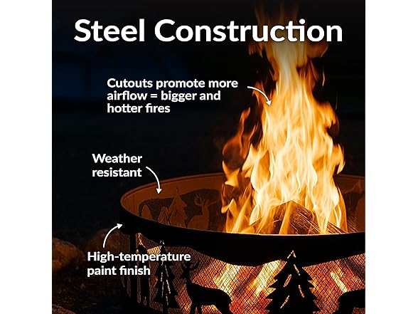 Sunnydaze 36-Inch Outdoor Fire Ring