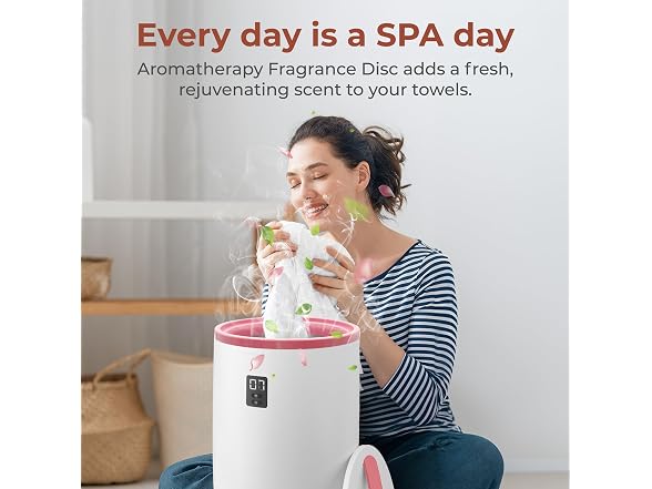 SereneLife Towel & Blanket Warmer Pink