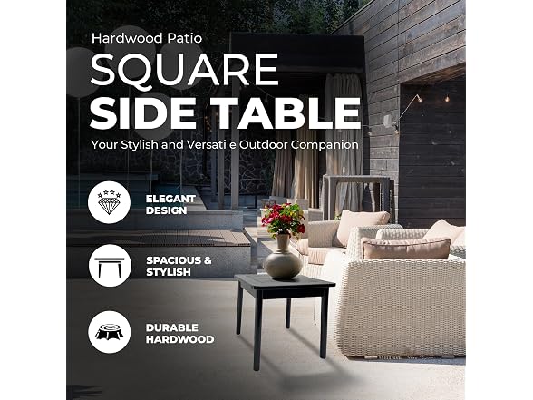 Four Seasons Courtyard Farmhouse Adirondack Side End Table