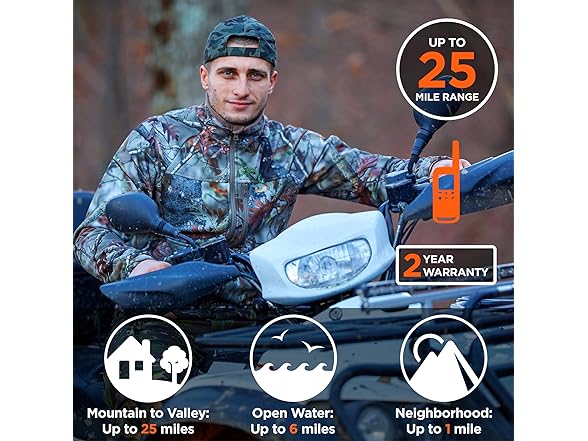 Motorola Talkabout T275 Two-Way Radios (2-Pack) – 25 Mile Range, Rechargeable, Outdoor walkie Talkie, NOAA Weather Alerts, VOX, Earpieces & Case – Survival Ready for Bug Out Bags & Emergency Prep (Open Box)