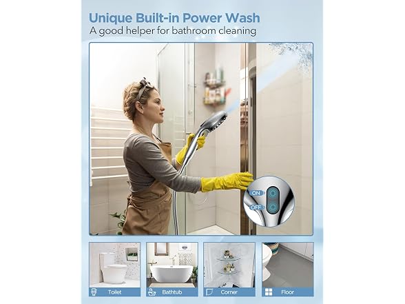 Dual Handheld Shower Head Combo, 2-In-1